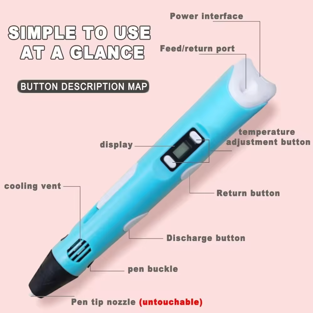 Stylo de dessin 3D avec kit créatif