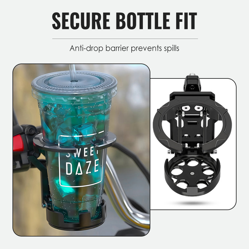 Porte-gobelet pliant pour guidon de vélo ou de moto