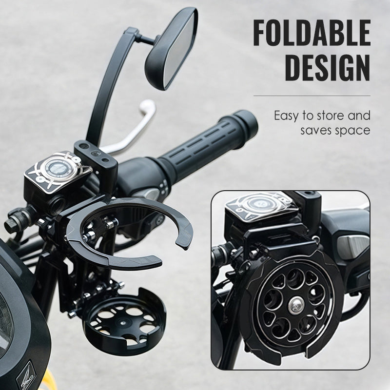 Porte-gobelet pliant pour guidon de vélo ou de moto