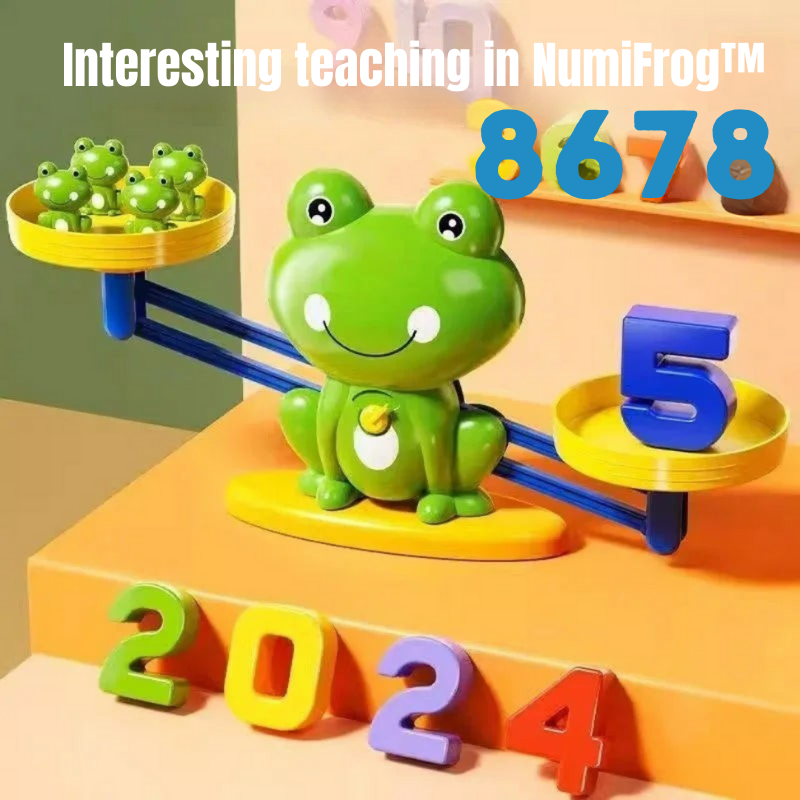 Jeu de balance grenouille pour apprendre à compter