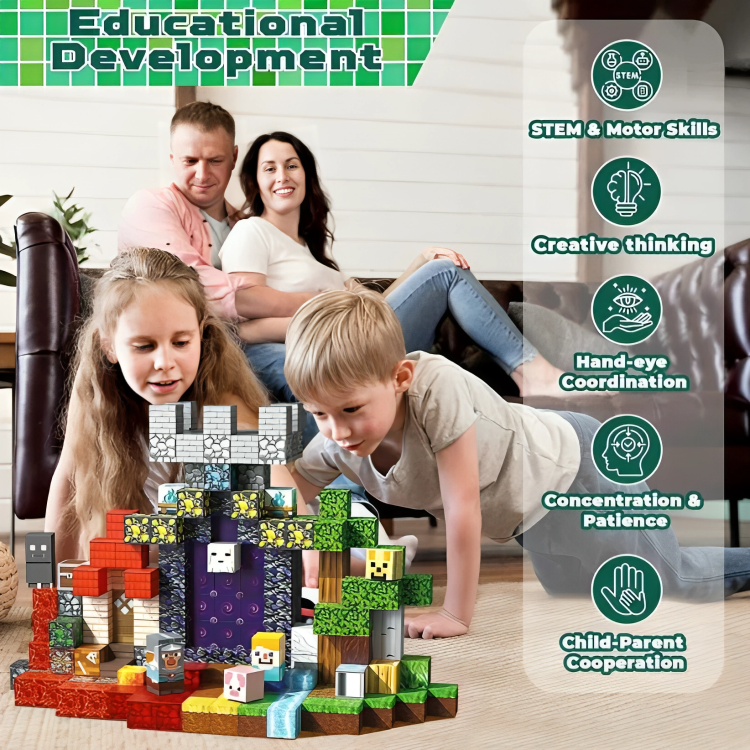 Jeu de construction à blocs colorés pour enfants