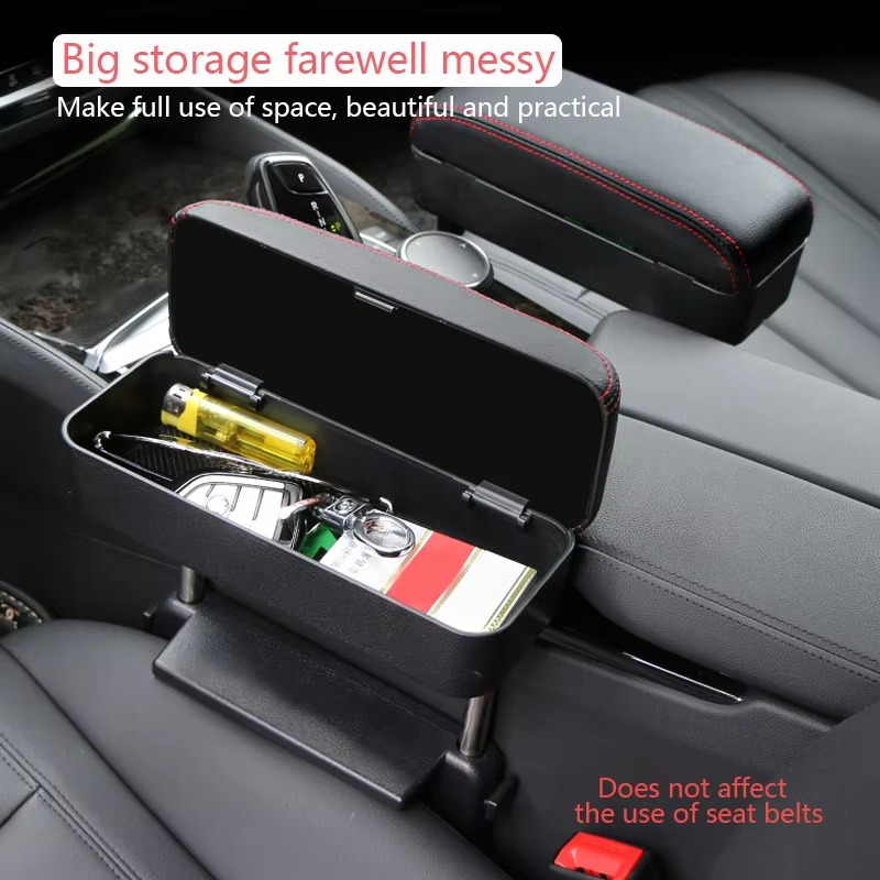 Accoudoir de voiture avec rangement, recharge sans fil en option