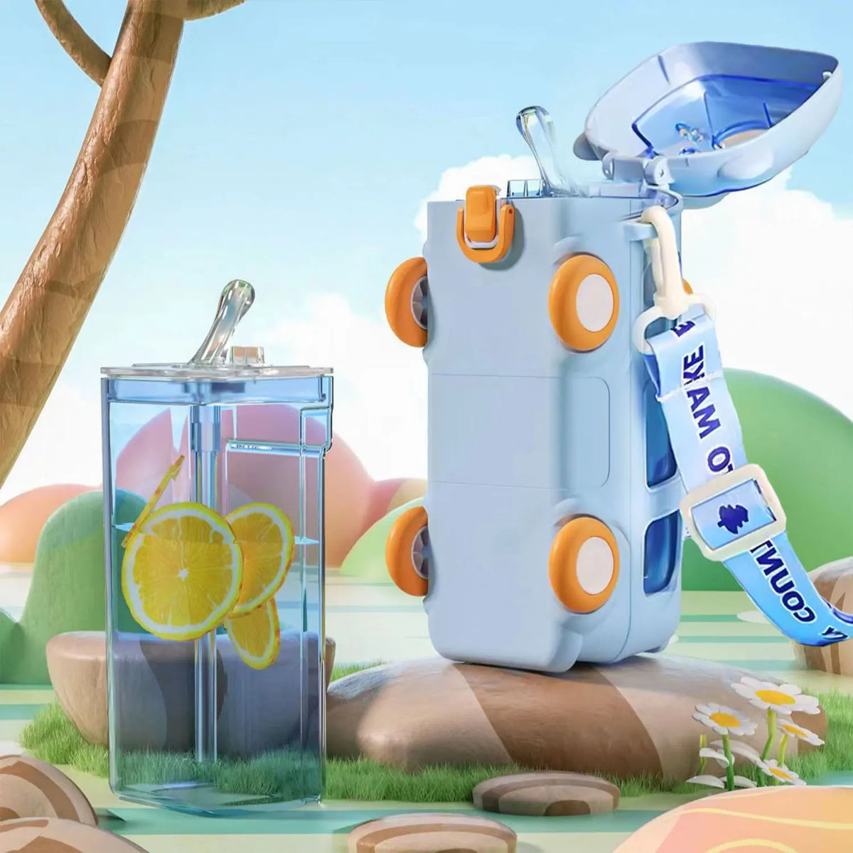 Gourde pour enfants en forme de véhicule