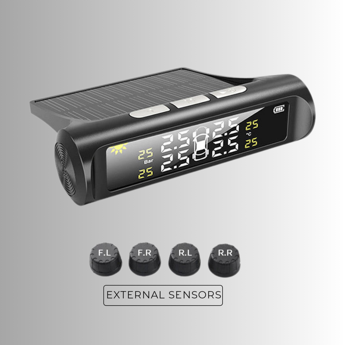 Système de surveillance de pression des pneus à alimentation solaire