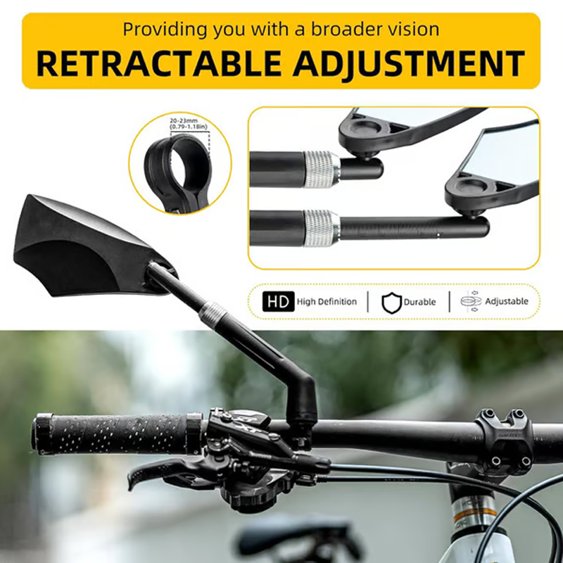Rétroviseur de vélo orientable à 360°