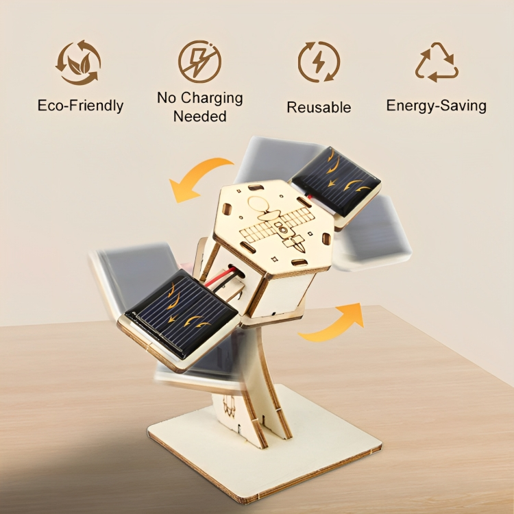 Kit de satellite solaire en bois à assembler
