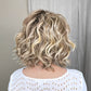 Perruque carrée blonde dégradée en fibres synthétiques