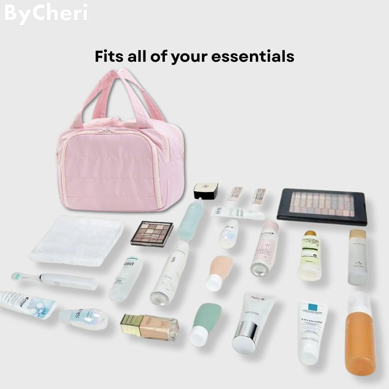 Trousse de toilette en polyester à compartiments