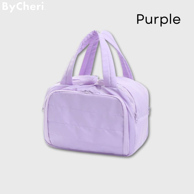 Trousse de toilette en polyester à compartiments