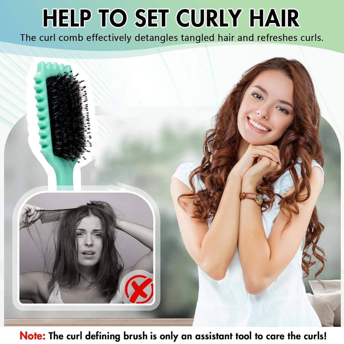 Brosse de coiffage pour définir les boucles