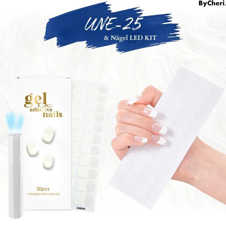 Ensemble de manucure avec lampe LED et autocollants en gel