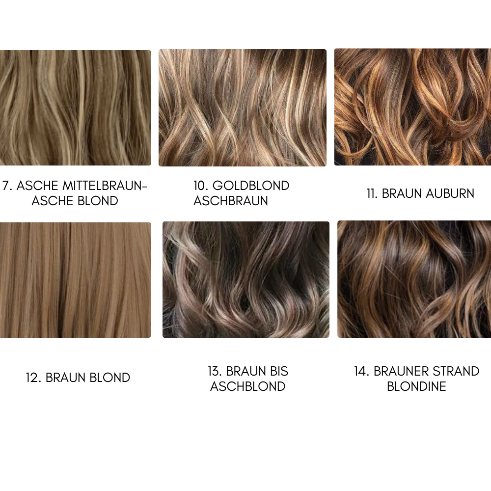 Extensions de cheveux sur fil, longueurs de 36 à 46 cm