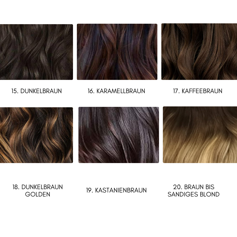 Extensions de cheveux sur fil, longueurs de 36 à 46 cm