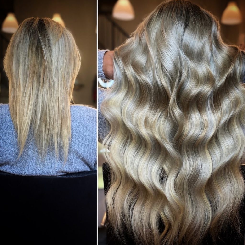 Extensions de cheveux sur fil, longueurs de 36 à 46 cm