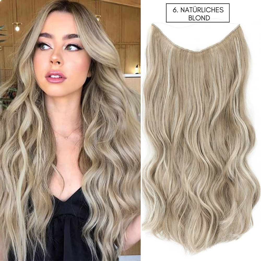 Extensions de cheveux sur fil, longueurs de 36 à 46 cm