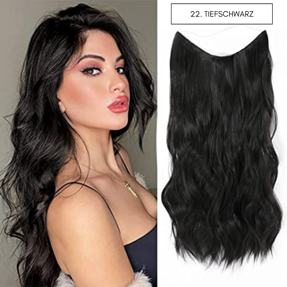 Extensions de cheveux sur fil, longueurs de 36 à 46 cm