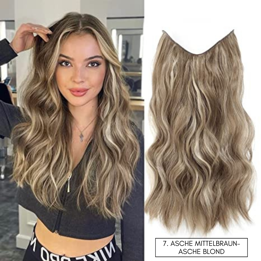 Extensions de cheveux sur fil, longueurs de 36 à 46 cm