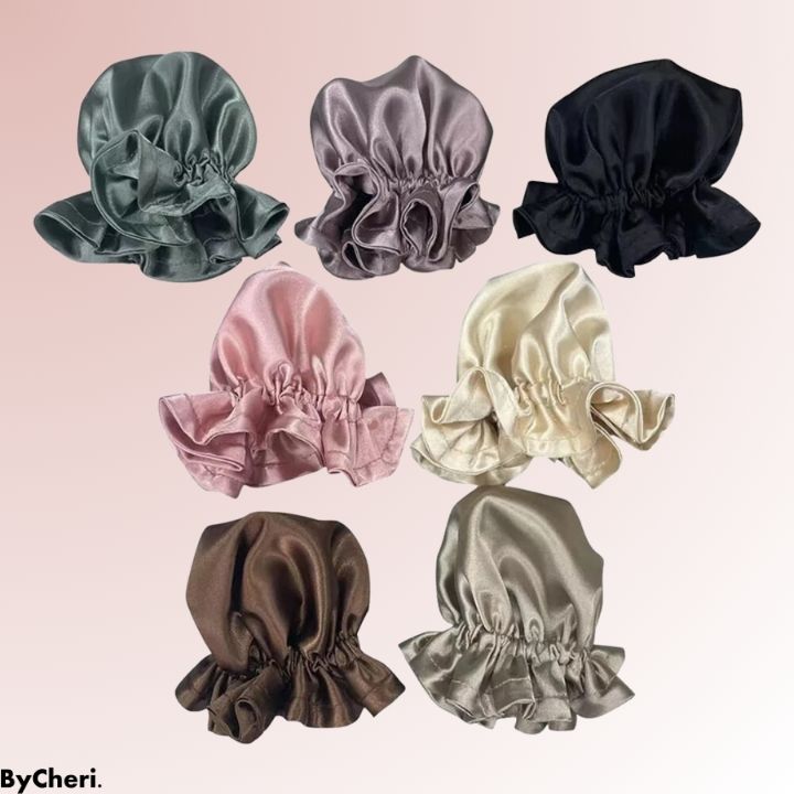 Ensemble de bigoudis sans chaleur, 2 tiges et 2 bonnets