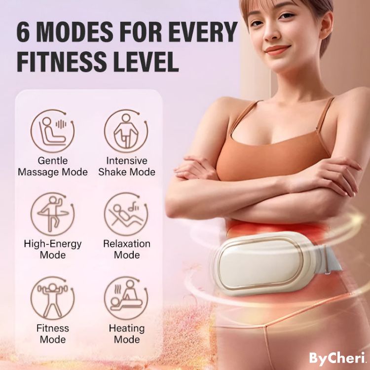 Ceinture de massage chauffante rechargeable, 2000 mAh