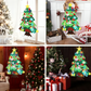 Sapin de Noël en feutre avec 32 ornements – 100 × 70 cm