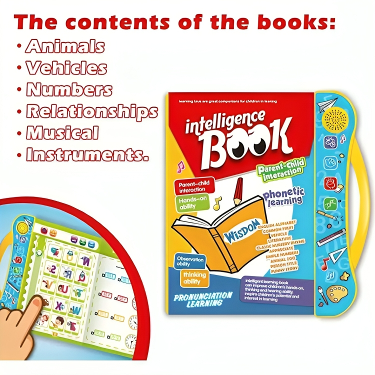 Livre sonore interactif pour enfants avec musique et mots
