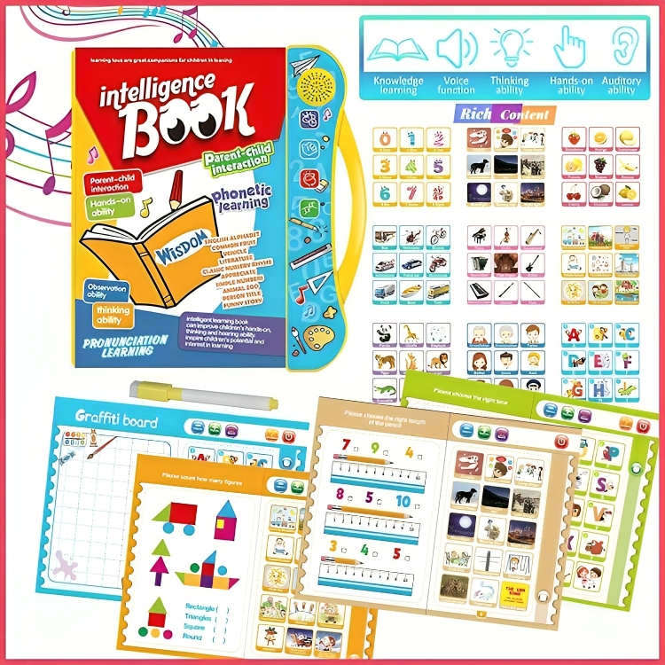 Livre sonore interactif pour enfants avec musique et mots