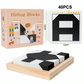 Jeu de blocs en bois avec 40 cartes de défis