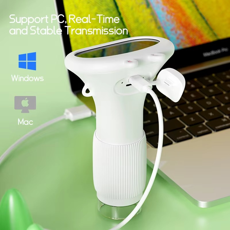 Microscope numérique portable à 8 LED et recharge USB-C