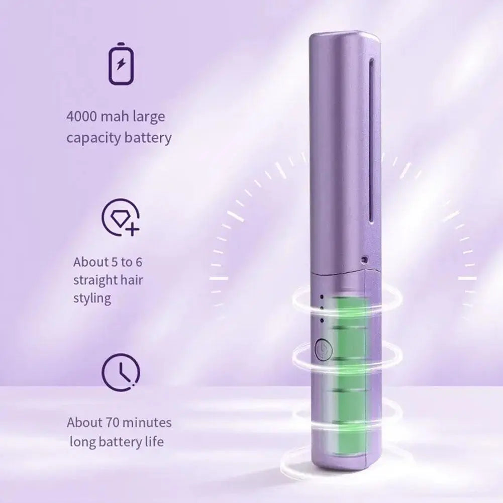 Lisseur rechargeable avec peigne à 3 températures, 4000 mAh