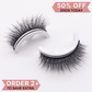 Faux cils autocollants lavables en fibres synthétiques