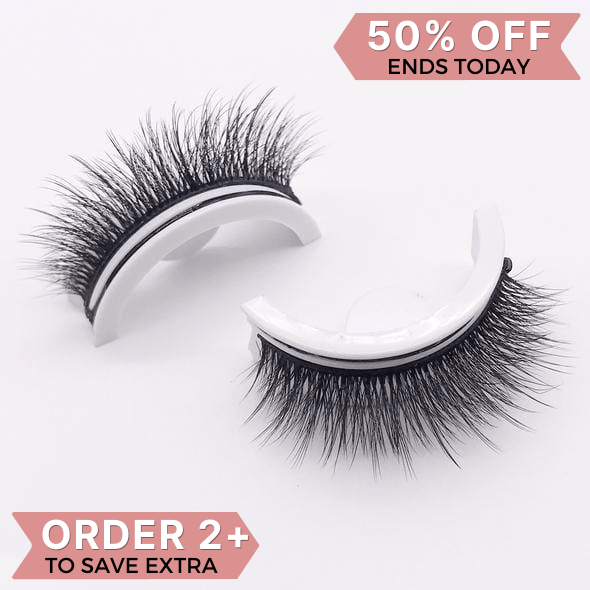 Faux cils autocollants lavables en fibres synthétiques