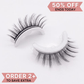Faux cils autocollants lavables en fibres synthétiques