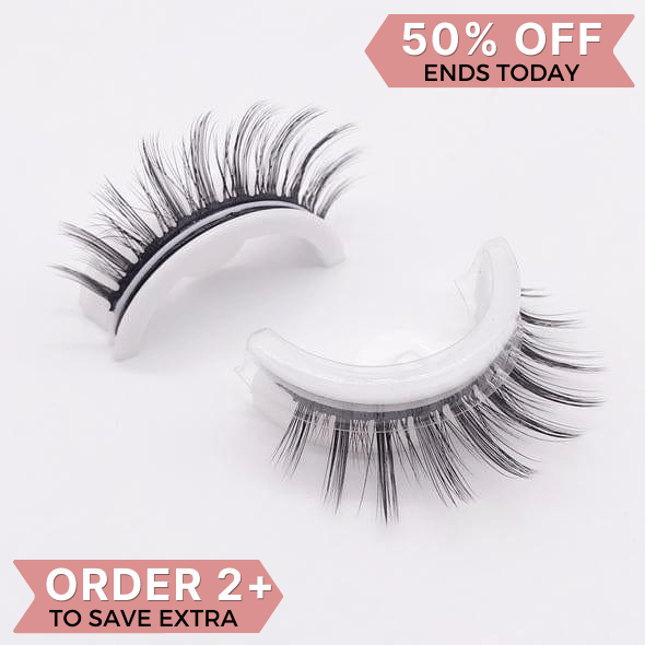 Faux cils autocollants lavables en fibres synthétiques