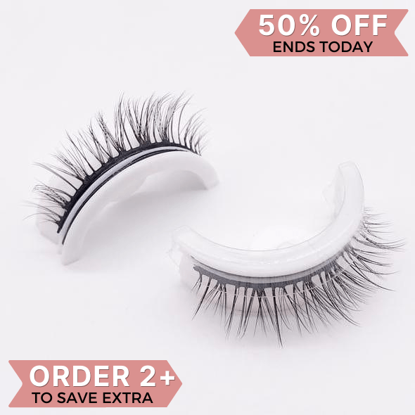 Faux cils autocollants lavables en fibres synthétiques