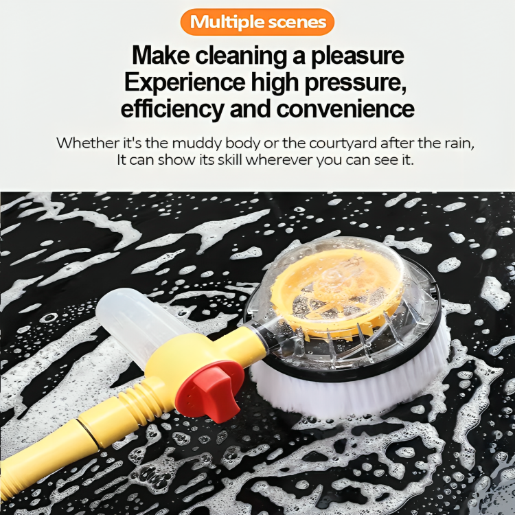 Brosse de lavage automobile rotative à eau avec manche