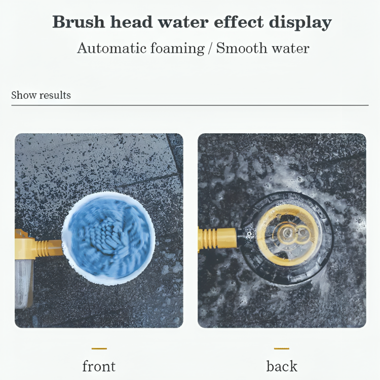 Brosse de lavage automobile rotative à eau avec manche