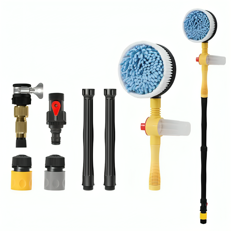 Brosse de lavage automobile rotative à eau avec manche