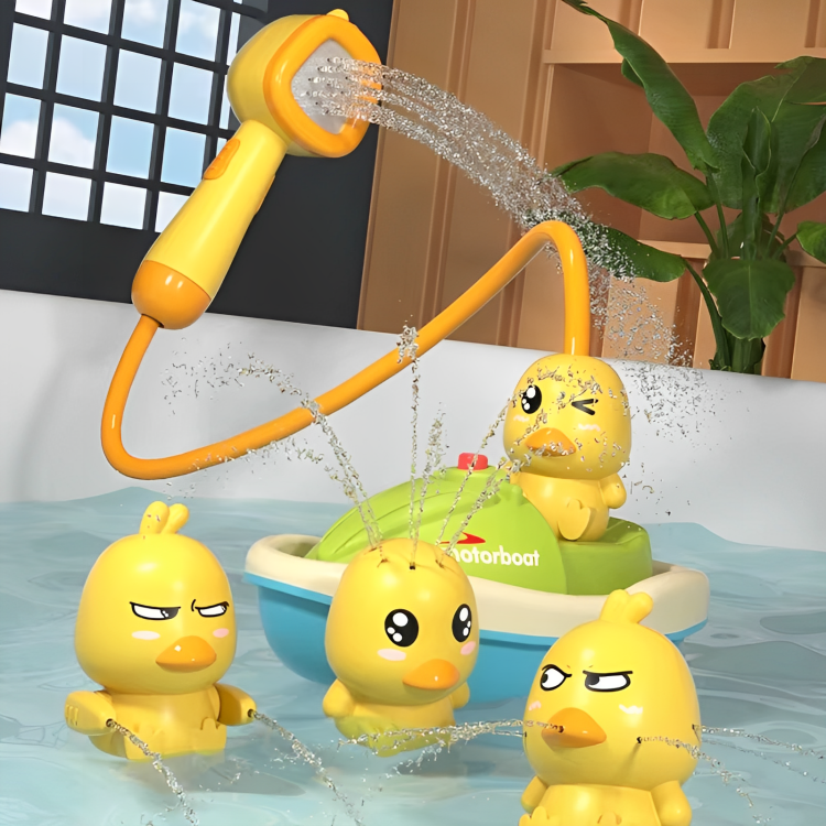Douchette de bain jouet à canards et piles AAA