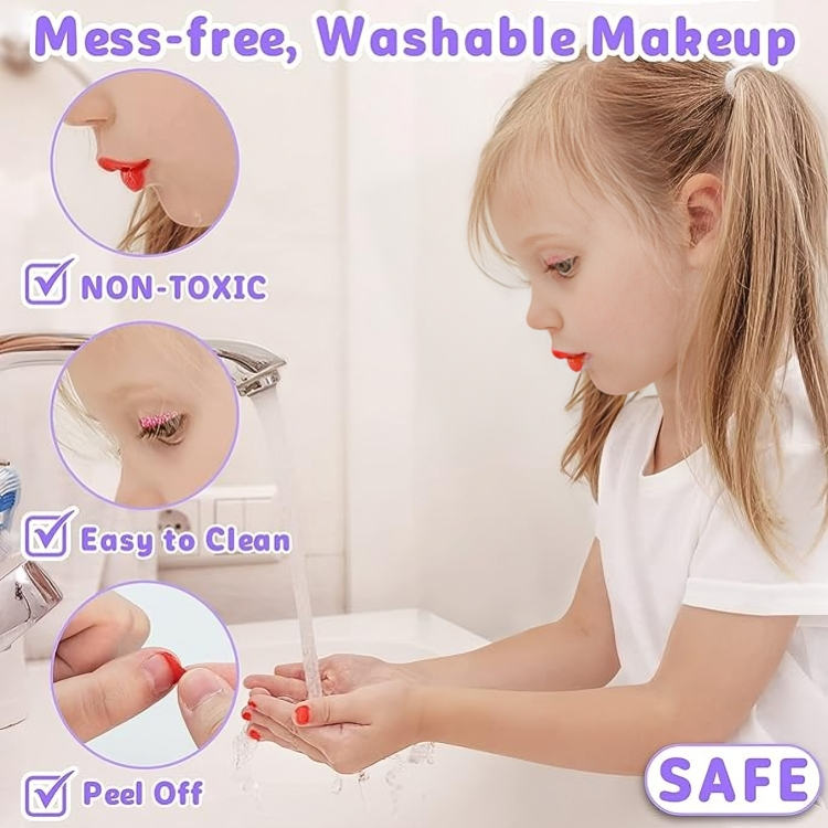 Coffret de maquillage lavable pour enfants