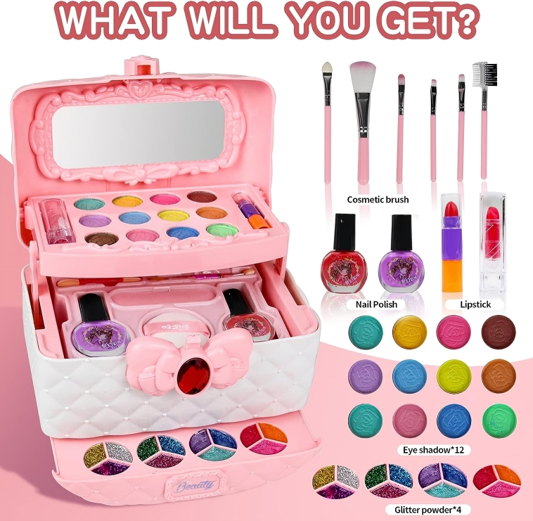 Coffret de maquillage lavable pour enfants
