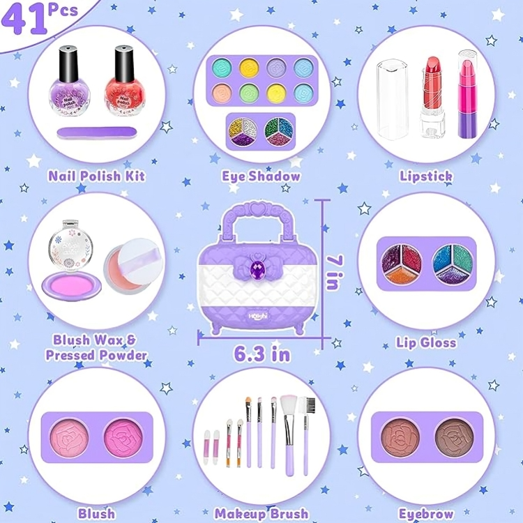 Coffret de maquillage lavable pour enfants