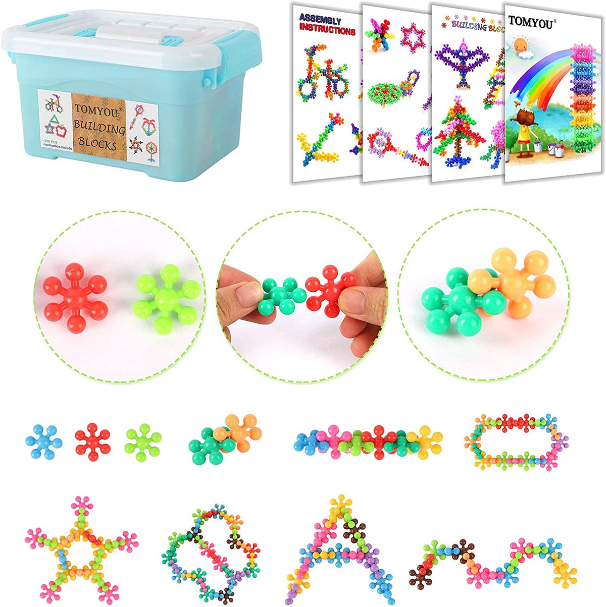 Jeu de construction 3D en plastique – 190 ou 380 pièces