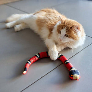 Jouet serpent rechargeable pour chat, 40 cm
