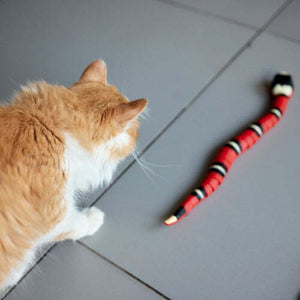 Jouet serpent rechargeable pour chat, 40 cm