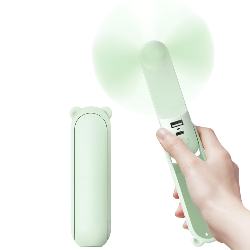 Ventilateur à main rechargeable pliant de poche
