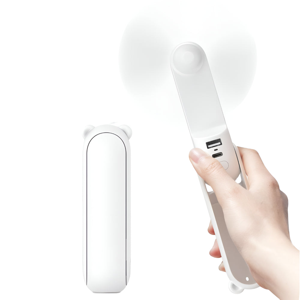Ventilateur à main rechargeable pliant de poche