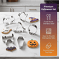 Lot de sept emporte-pièces d'Halloween en acier inoxydable