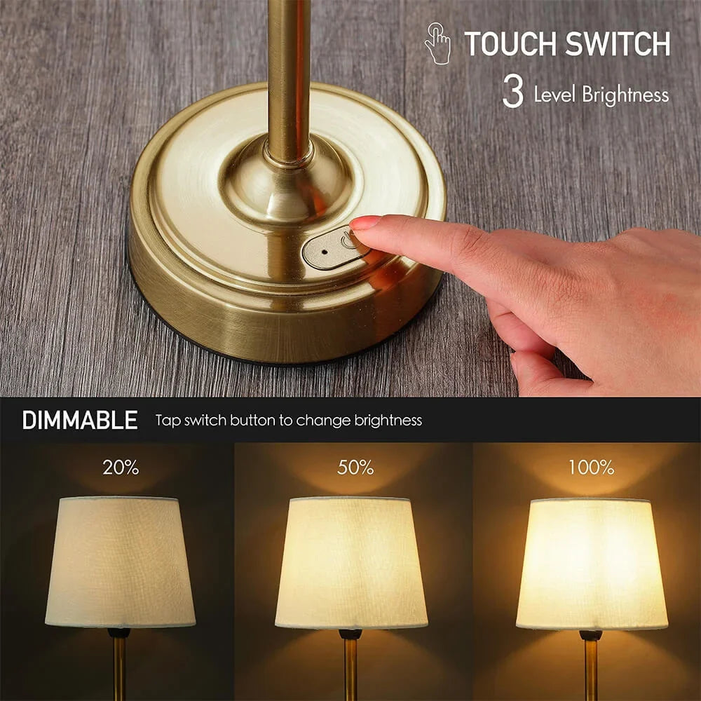 Lampe de table LED sans fil avec abat-jour textile – image 10