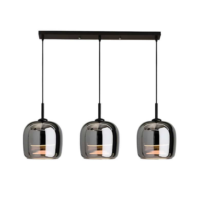 Suspension en fer et verre avec douille E27