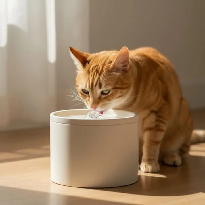 Fontaine à Eau en Céramique pour Chat – Distributeur d’Eau Automatique pour Chats et Petits Animaux